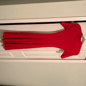 H & M red cotton dress Small